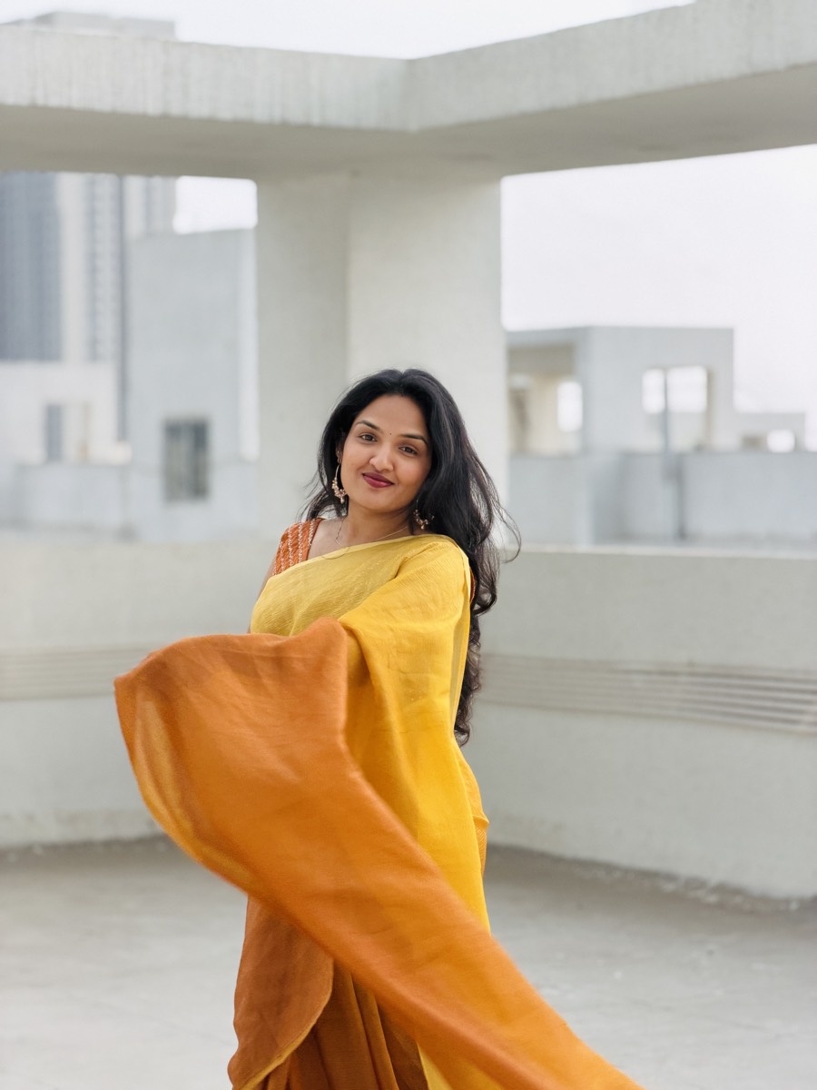 Crepe Saree with Kanchi Border