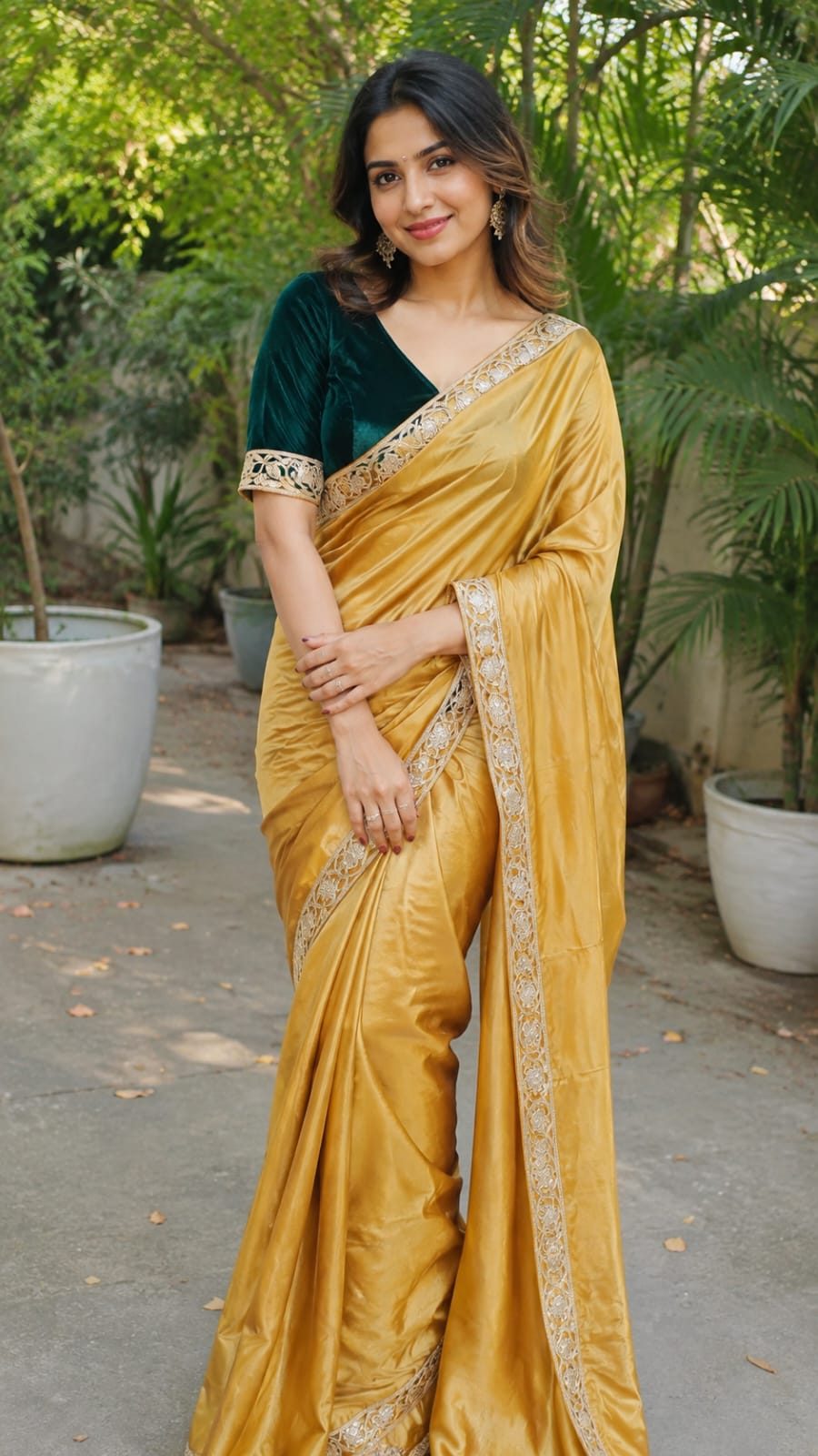 Emerald Glow Saree