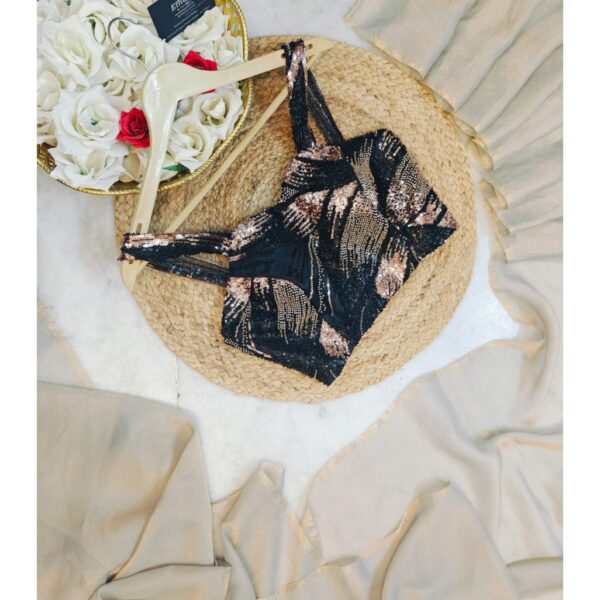 The Midnight Muse – Shimmer Space Silk Designer Saree